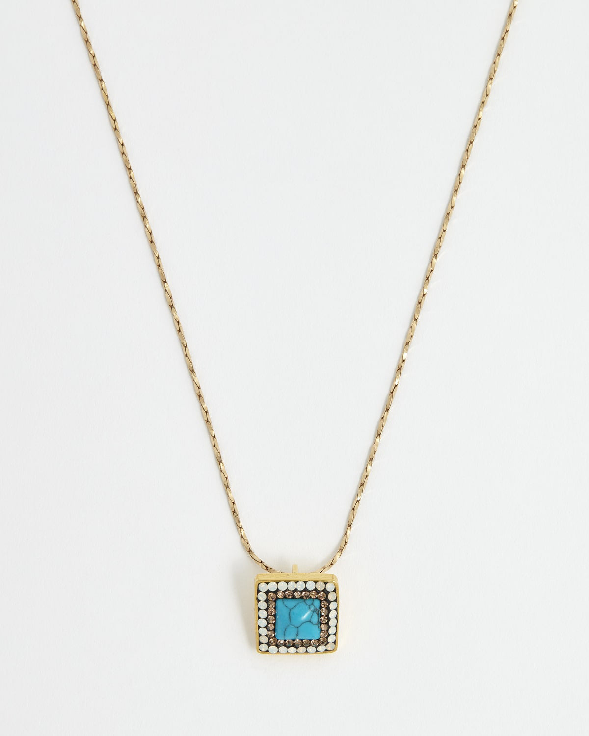 Square deals turquoise necklace