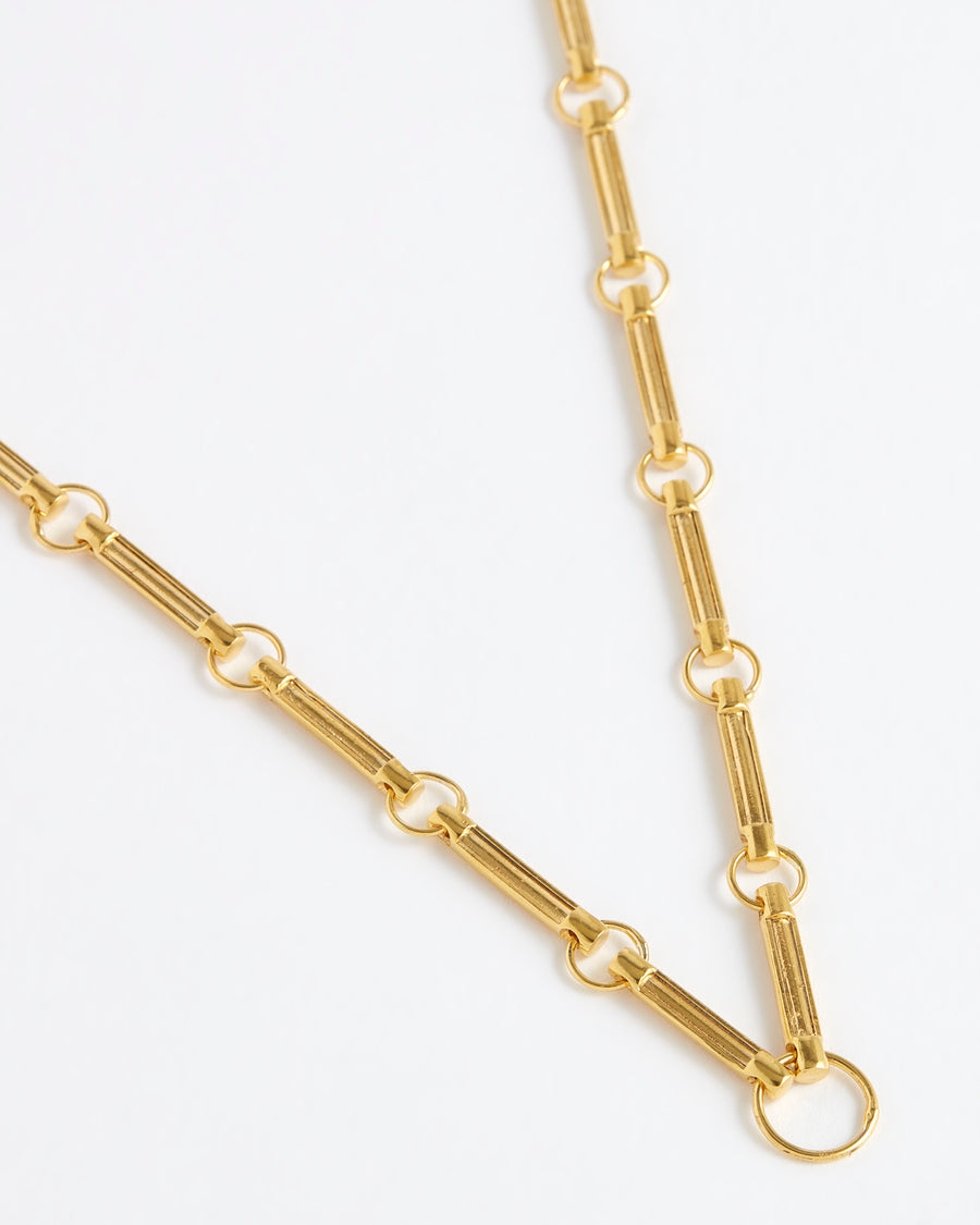 Gold plated link charm chain necklace Daphne Oz and Soru Jewellery
