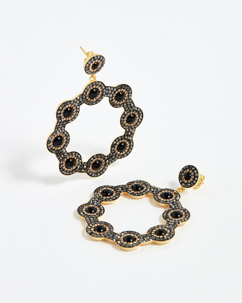 Onyx Hoop Earrings – SORU JEWELLERY