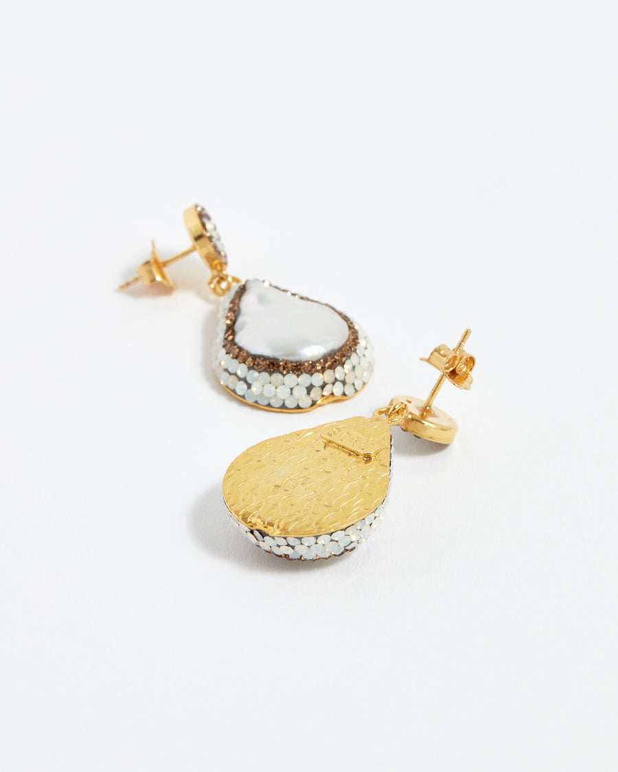 Camilla 14KT Gold Pearl Drop Earrings