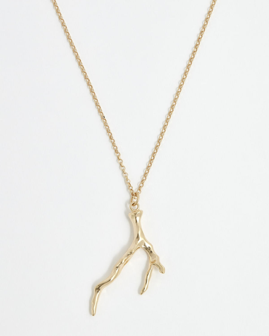 Coral Branch Necklace with 14K Yellow Gold Clasp Circa 1970 - Colonial  Trading Company